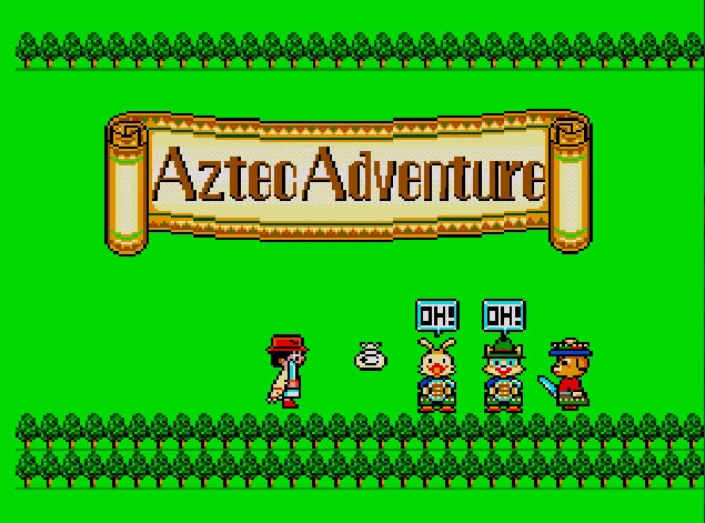 Aztec Adventure tela título