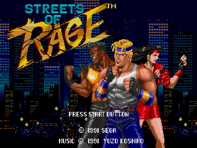 Streets of Rage - tela título