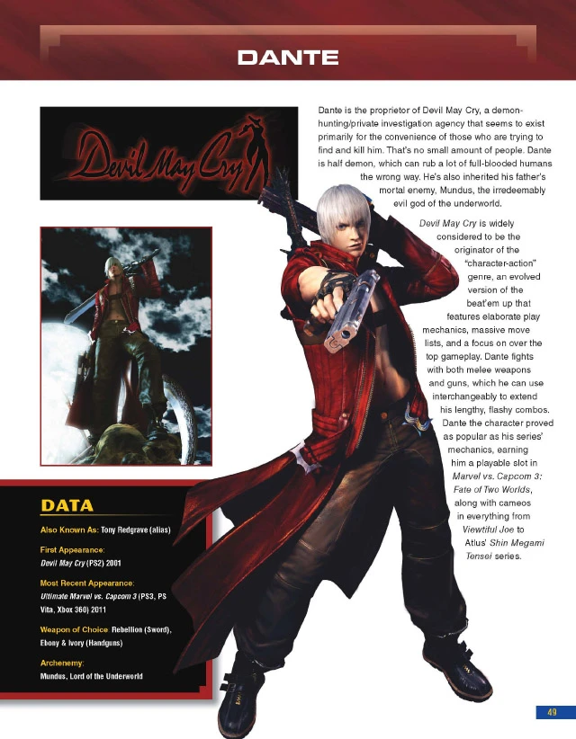 Capcom Encyclopedia Dante
