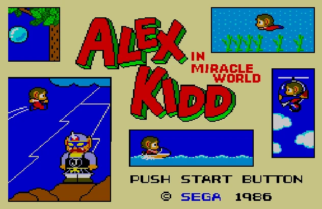 Alex Kidd in Miracle World tela título