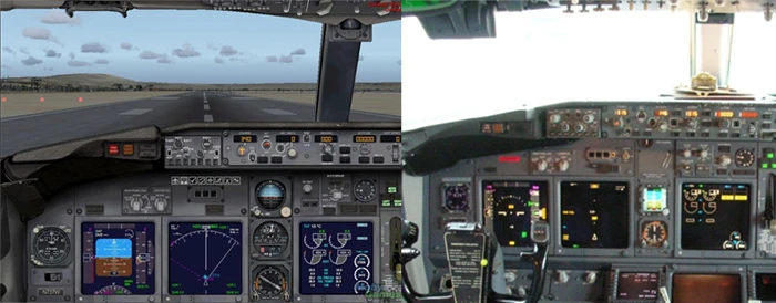 737-800 simulador e real