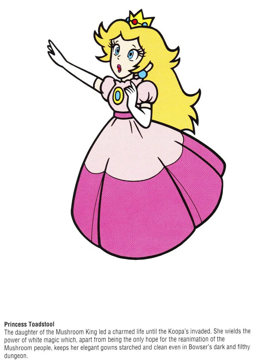 Nintendo Official Character Manual Princesa Peach Perfil