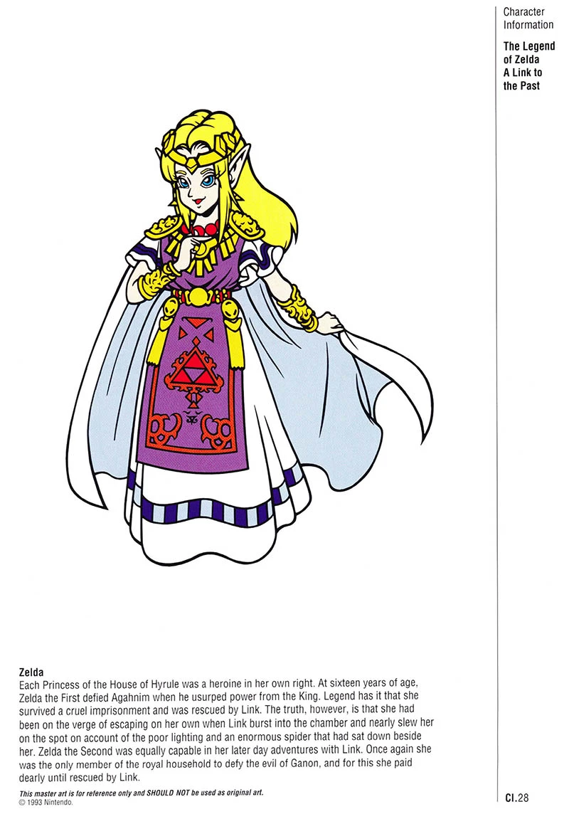 Nintendo Official Character Manual Zelda Perfil