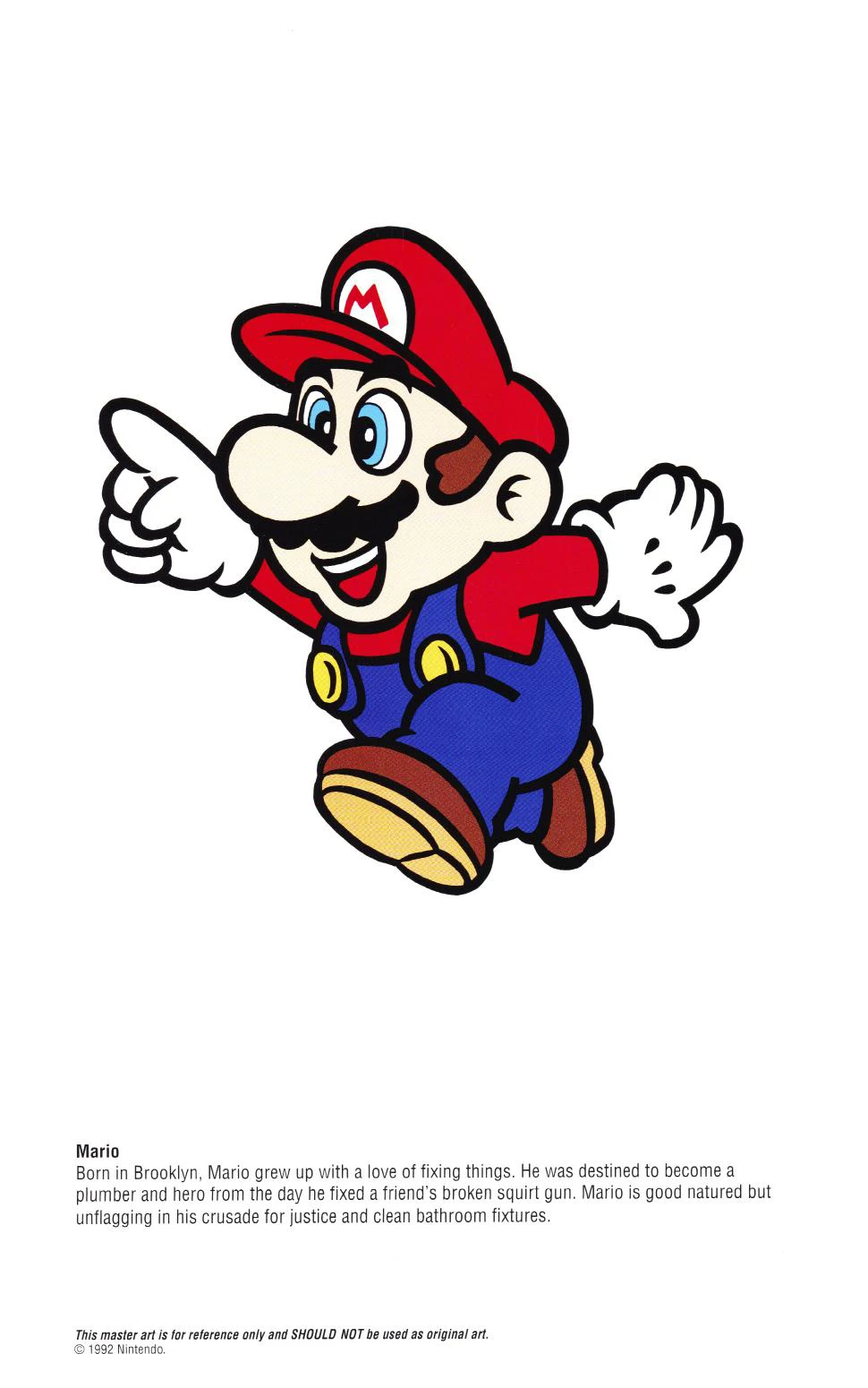 Nintendo Official Character Manual Perfil de Mario